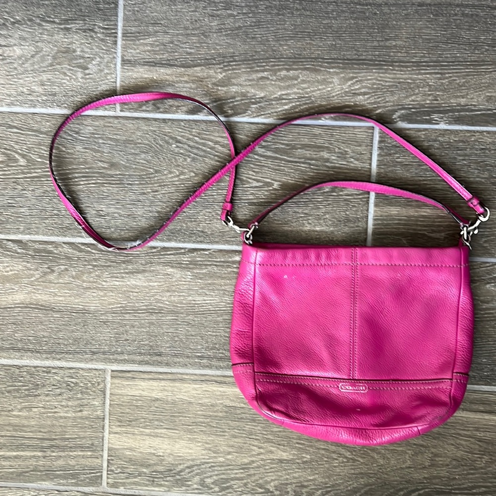 Bright Pink Coach Crossbody Purse